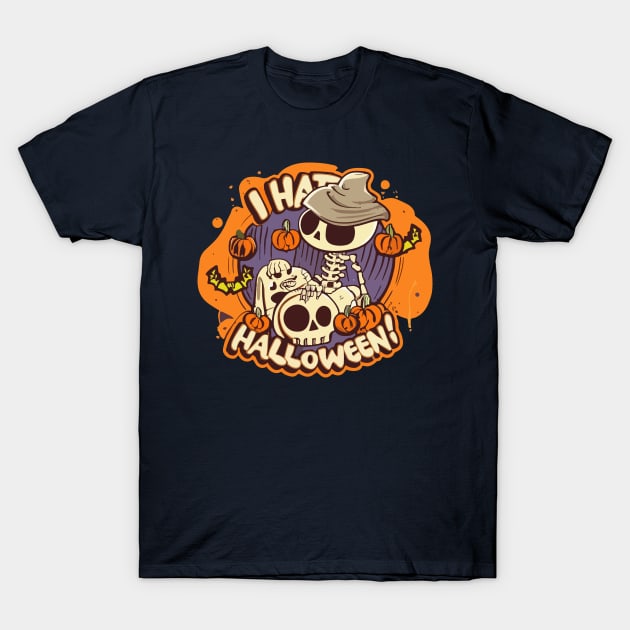 I hate Halloween T-Shirt by CatCoconut-Art